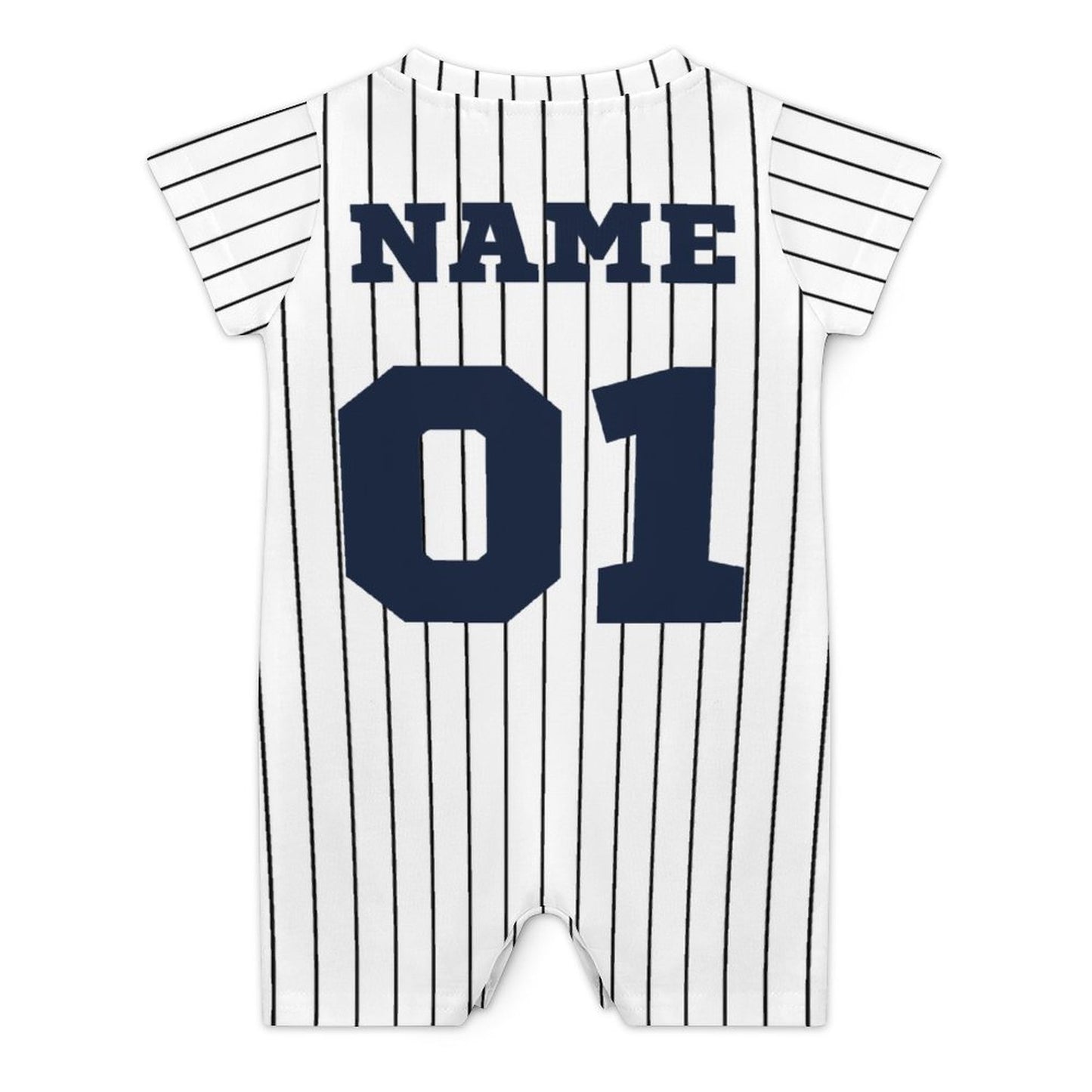 Custom Baby Baseball Jersey Bodysuit – New York Yankees Inspired – Personalized Name & Number – Baby Shower Gift