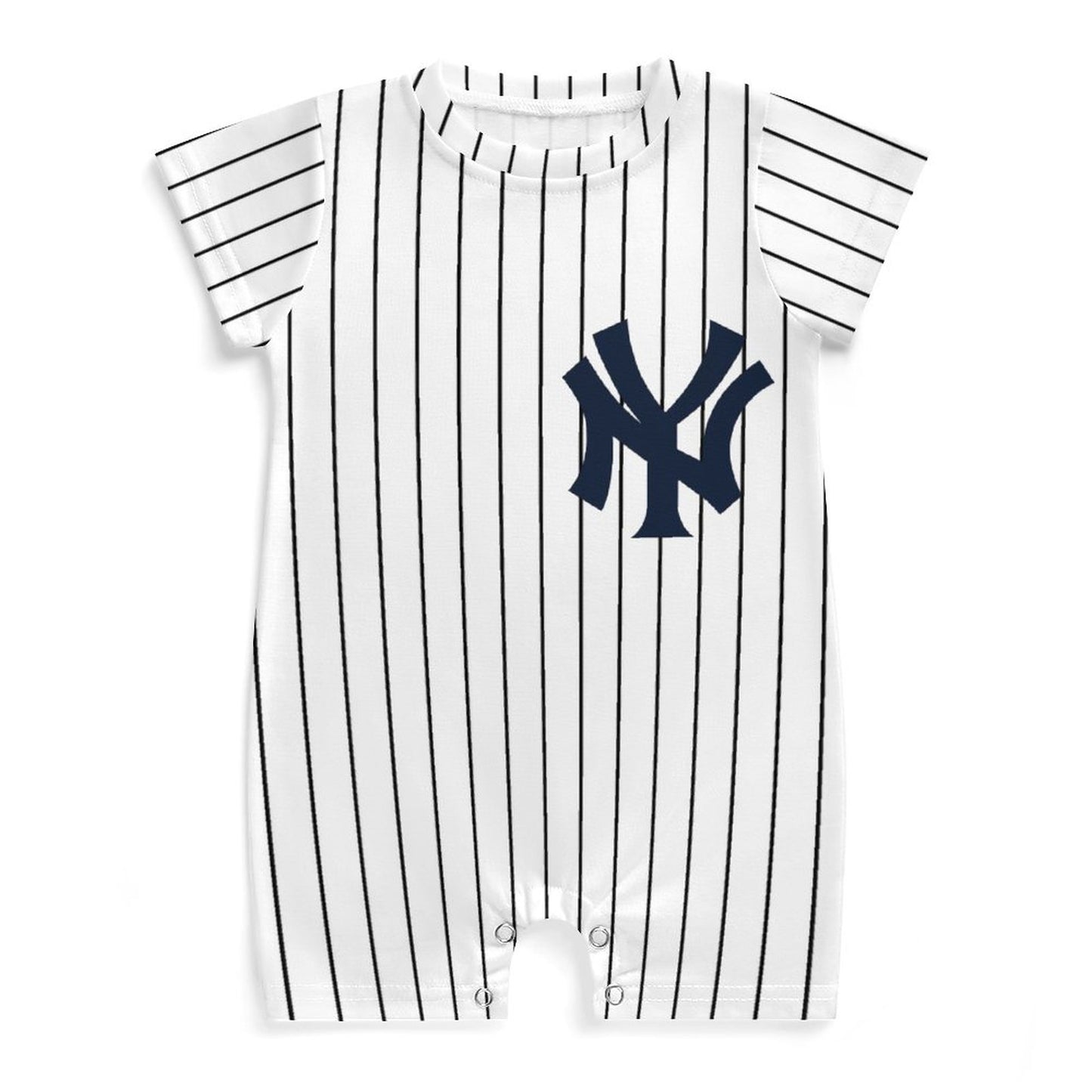 Custom Baby Baseball Jersey Bodysuit – New York Yankees Inspired – Personalized Name & Number – Baby Shower Gift