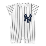 Custom Baby Baseball Jersey Bodysuit – New York Yankees Inspired – Personalized Name & Number – Baby Shower Gift