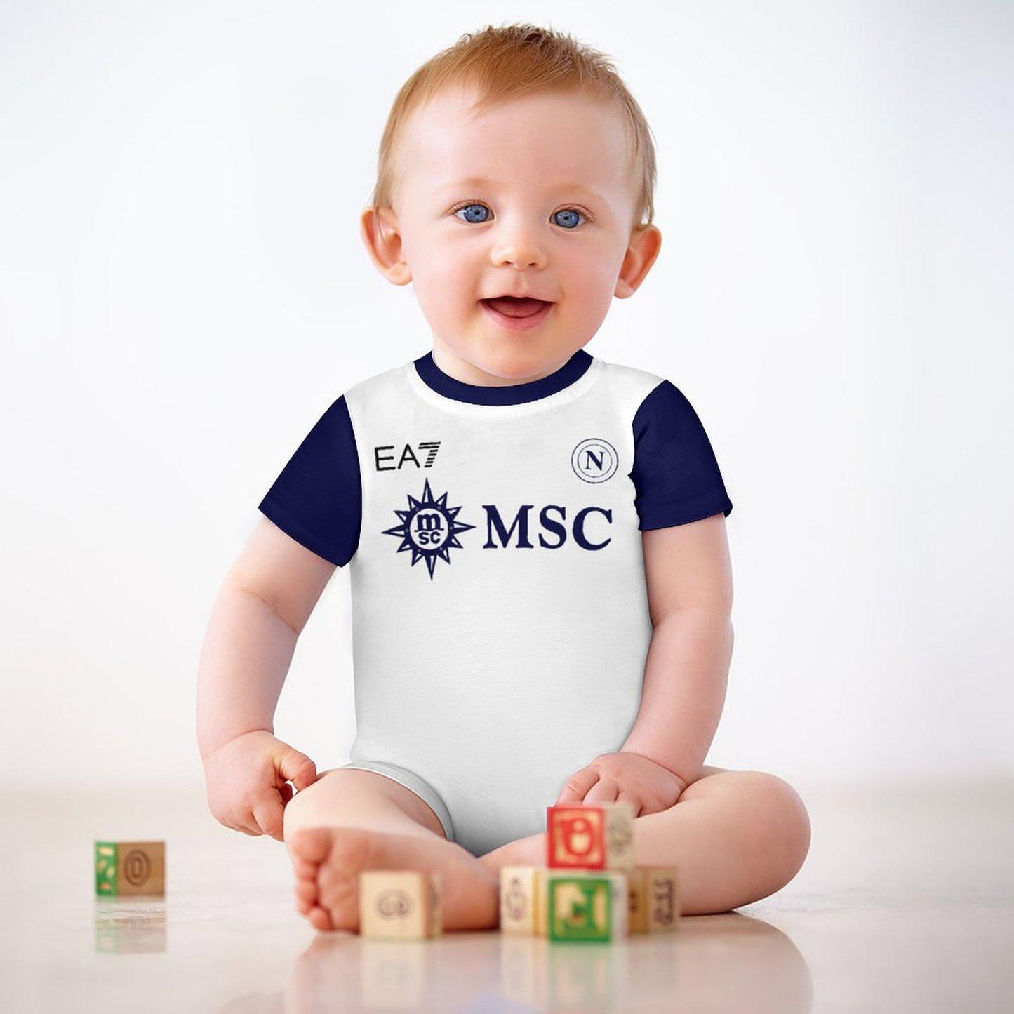 Napoli Away Cotton Short Sleeve Baby Bodysuit Romper