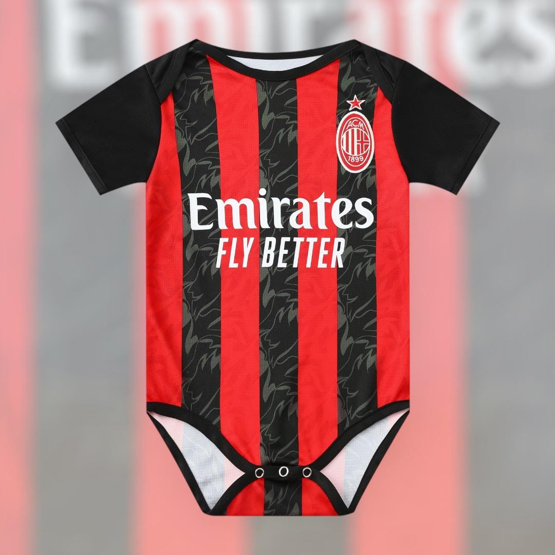 Baby Bodysuit Ac Milan Home Kit 2025/26